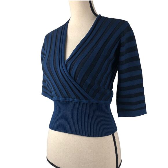 Club Monaco blue/black Top Medium - Picture 1 of 8